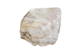 Pietra di marmo bianco isolata su sfondo bianco